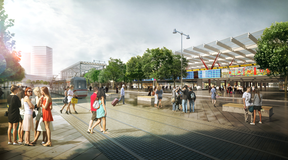 Budoucnost centra Brna ve variantě nádraží u řeky